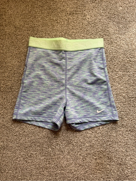 Nike Pants - Nike Heathered Purple and Lime Green Active Shorts
